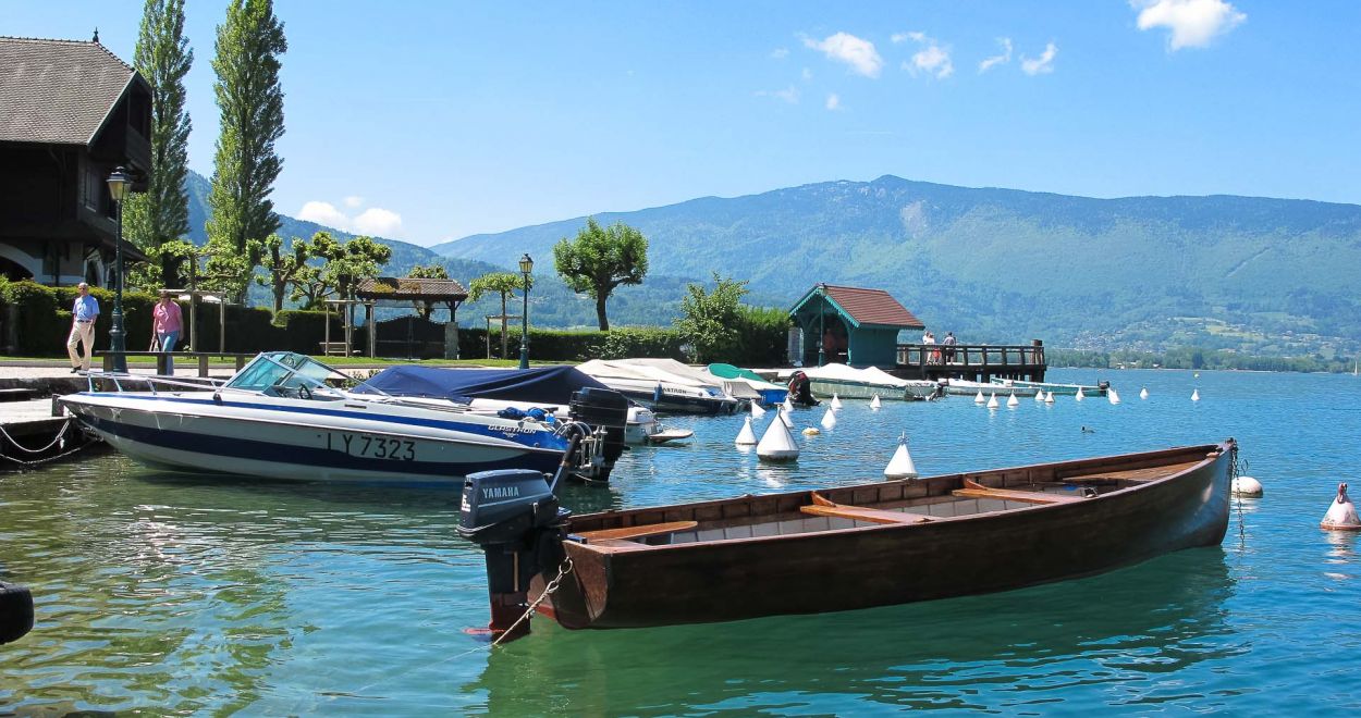 Boat on the Annecy lake